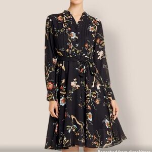 Nanette Lepore Black Floral Dress Size 8